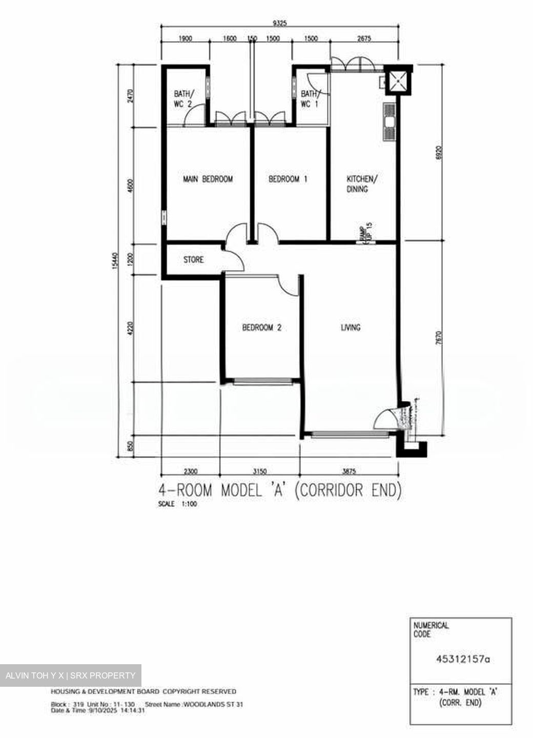 Blk 319 Woodlands Street 31 (Woodlands), HDB 4 Rooms #585764941